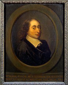 布莱斯·帕斯卡 (1623-1662) 的肖像，法国物理学家、数学家和作家。 无名画。 皇家港口，Musee Des Granges 作者 未知艺术家