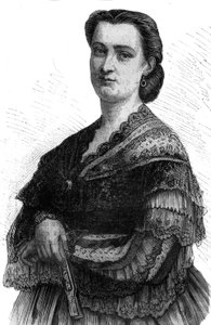 卡洛塔-帕蒂（1835-1889）的肖像，是阿德利娜-帕蒂的妹妹，抒情歌手。 作者 未知艺术家