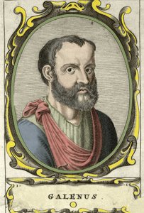 Claude Galien 的肖像（Claudio Galeno 或 Claudius Galenus 或 Galen，v. 131 - v. 201），希腊医生。 18 世纪雕刻。 作者 未知艺术家