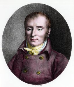 Francois Xavier Bichat (1771 - 1802) 的肖像，法国医生。 18 世纪的雕刻。 私人收藏。 作者 未知艺术家