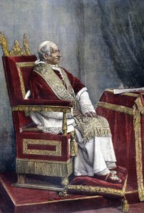 Gioacchino PECCI 的肖像，利奥十三世 (1810 - 1903)，第 254 任教皇 (1878 - 1903) 作者 未知艺术家