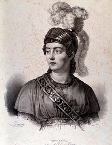 Tancredi 中 Giuditta Pasta 的肖像，Gioacchino Rossini 的作品 作者 未知艺术家