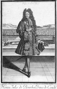 康德亲王亨利-朱尔斯-德-波旁（Henri-Jules de Bourbon-Conde）（1643-1709）的肖像。 作者 未知艺术家