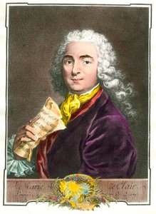 Jean Marie Leclair (1697-1764) 音乐家、作曲家和国王房间芭蕾舞大师的肖像。 18 世纪的雕刻。 私人收藏 作者 未知艺术家