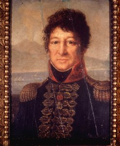 约阿希姆·穆拉特 (Joachim Murat) 的肖像 (1767 - 1815)。 19 世纪初的匿名绘画。 罗马拿破仑博物馆 作者 未知艺术家