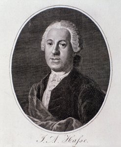 约翰·阿道夫·哈塞 (Johann Adolf Hasse) 的肖像 (雕刻) 作者 未知艺术家