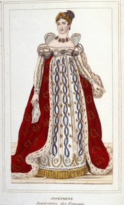 博哈奈·波拿巴 (Beauharnais Bonaparte)（1763 - 1814 年）的约瑟芬肖像，1830 年法国版画皇帝 作者 未知艺术家
