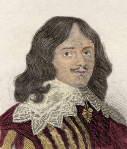 Lucius Cary（大约 1610-1643 年）的肖像，第二代福克兰子爵，政治家、军事家和英国作家。 19 世纪的雕刻。 作者 未知艺术家