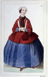 法国女文学家玛格丽特-德-卢桑（1682-1758）的肖像。 作者 未知艺术家