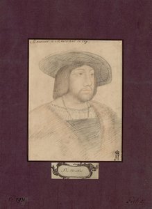 Odet de Foix 的肖像，Vicomte de Lautrec（1485-1528）被称为 Marechal de Lautrec - Anonymous。 纸上彩色铅笔，尺寸：22,5x17,2，c。 1546, State Hermitage, 圣彼得堡 作者 未知艺术家