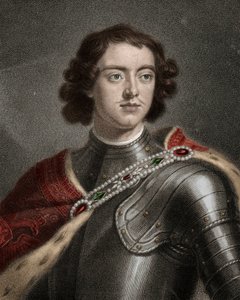 俄罗斯沙皇彼得一世（1672-1725）的肖像--彼得大帝或彼得一世1672-1725--雕刻品--19世纪 作者 未知艺术家