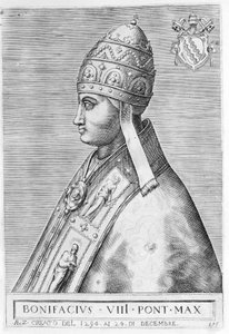 教皇博尼法斯八世的肖像 (Benedetto Caetani dit Bonifacio VIII 作者 未知艺术家