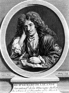 国王音乐总监理查德·德拉兰德 (Richard Delalande) 的肖像； 湾 1657 年 12 月 15 日在巴黎； d. 1726 年 1 月 18 日。 作者 未知艺术家