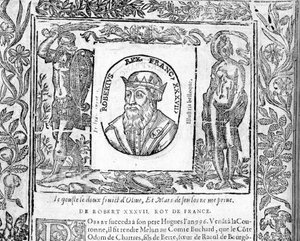 Portrait of Robert Le Pieux, King of France from 996 to 1031. 作者 未知艺术家