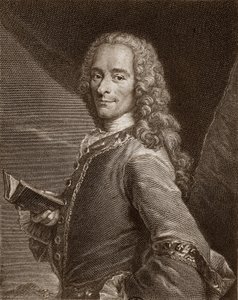 伏尔泰肖像（1694 - 1778）。 作者 未知艺术家