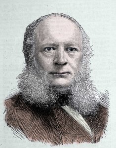 Werner von Siemens (1816-1892) 的肖像，德国工程师和实业家。 作者 未知艺术家