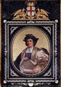 Portrait of the Italian navigator Christopher Columbus (Christopher Columbus, Cristoforo Colombo, Cristobal Colon) (1451-1506) Mosaique 作者 未知艺术家