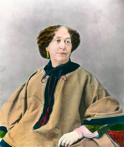 作家乔治·桑 (1804-1876) 奥罗尔·杜邦 (Aurore Dupin) 的肖像，杜德万男爵夫人 作者 未知艺术家