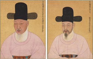 赵贤明和赵载浩的肖像 作者 未知艺术家