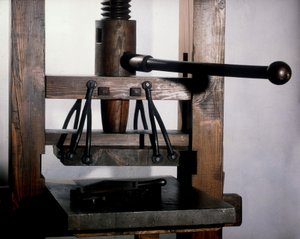 约翰内斯·根斯弗莱施·古腾堡 (Johannes Gensfleisch Gutenberg) 出版社 (1400-1468) 作者 未知艺术家