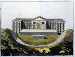 重建雅典巴库斯希腊剧院。 - 在费拉里奥编着的“古代与现代服装”中。 米兰 作者 Unknown artist