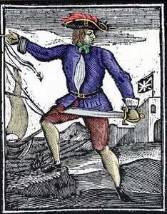 海盗豪尔-戴维斯的代表作，大约在1718-1719年活跃。 作者 未知艺术家