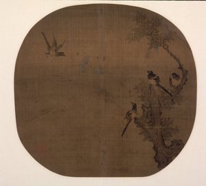 归鸟和老柏树 作者 未知艺术家