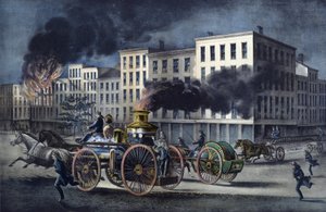 Scene of daily life of American firefighters 作者 未知艺术家