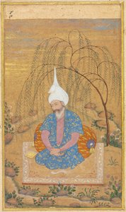 沙阿-塔赫马斯普一世（1514-1576 年）风景中的坐像 作者 未知艺术家