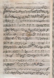 Canones diversi super thema regium 乐谱，约翰·塞巴斯蒂安·巴赫 (Johann Sebastian Bach) 的音乐作品（18 世纪） 作者 未知艺术家