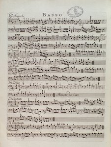 卡尔·迪特斯·冯·迪特斯多夫（Karl Ditters von Dittersdorf）的定期交响曲乐谱页面 作者 未知艺术家