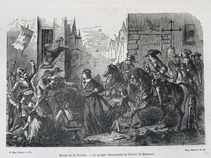 吊索场景 - 1648 年呼吁布罗塞尔自由的人们 作者 未知艺术家
