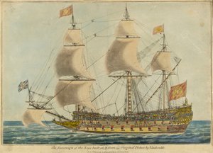 海洋主权"（1637 年），根据老威廉-范-德-维尔德的原作绘制 作者 未知艺术家