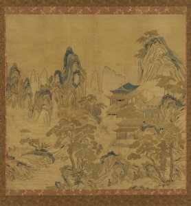 挂毯：风景--山间的宫殿 作者 未知艺术家