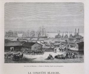 密西西比河岸 - 在“Le tour du monde”中，第二部分。 1876年 作者 未知艺术家