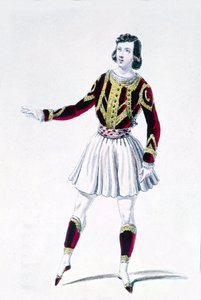 《上帝的权利》中的舞者和编舞家 Marius Petipa (1818-1910) 作者 未知艺术家