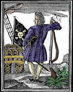 海盗“绅士”Stede Bonnet（1688-1718）。 作者 未知艺术家