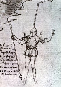 15 世纪的 Il Taccola 说，Mariano di Lacopo 想象的船长。 作者 未知艺术家