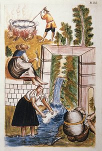 羊毛制品，出自《秘鲁特鲁希略》或《Códice Martínez Compañón》一书，作者是特鲁希略主教巴尔塔扎尔·马丁内斯·康帕尼翁·布扬达 (1782-1785) 作者 未知艺术家