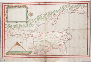 特拉里湾，爱尔兰，约 1600 年（纸、亚麻布） 作者 未知艺术家