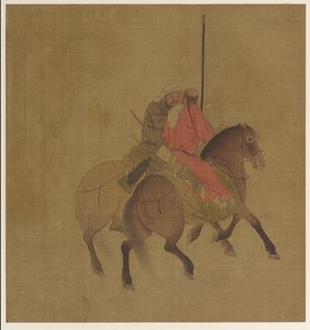 两个马背上的弓箭手 作者 未知艺术家