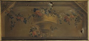 壁龛中的花瓶。1769 年至 1789 年（布面油画） 作者 未知艺术家