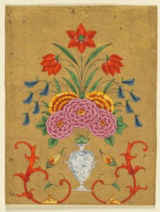 插花和卷轴花瓶 作者 未知艺术家