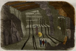 阿尔萨斯Stahlberg铁矿的景色。 作者 未知艺术家