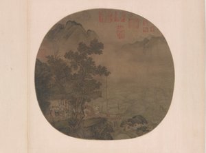 在亭子里等船 作者 未知艺术家