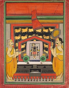 在坎克罗里（Kankroli）祭拜德瓦拉卡-纳吉（Dvaraka Nathji 作者 未知艺术家