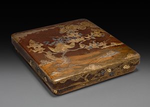 带凤凰木泡桐的书写盒（Suzuribako） 作者 未知艺术家
