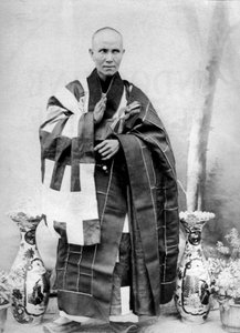 约 1900 年，印度支那科钦钦纳的 Annamese bonze（黑白照片） 作者 未知的摄影师