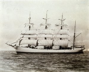 法国帆船Emile Renouf在勒阿弗尔附近，1897年7月2日 摄影 作者 未知的摄影师