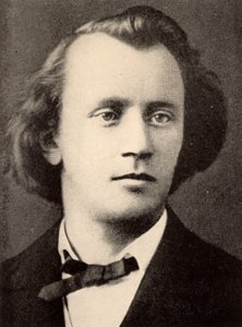 约翰内斯-勃拉姆斯（1833-1897），德国作曲家，1866 年半色调（印刷品） 作者 未知的摄影师